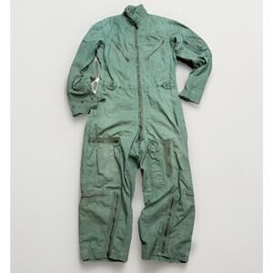 Lion Uniform Flying Coveralls Green Poplin USAF 1967 OG 107 Men's Size S Long